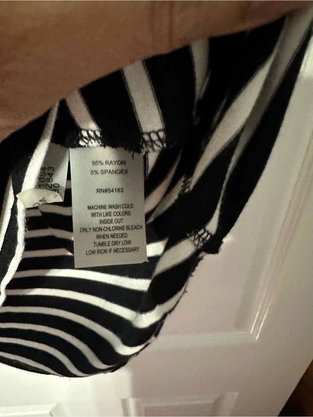 Calvin Klein Striped Half-Zip Roll Tab Sleeve Hi Lo Blouse - Picture 15 of 15